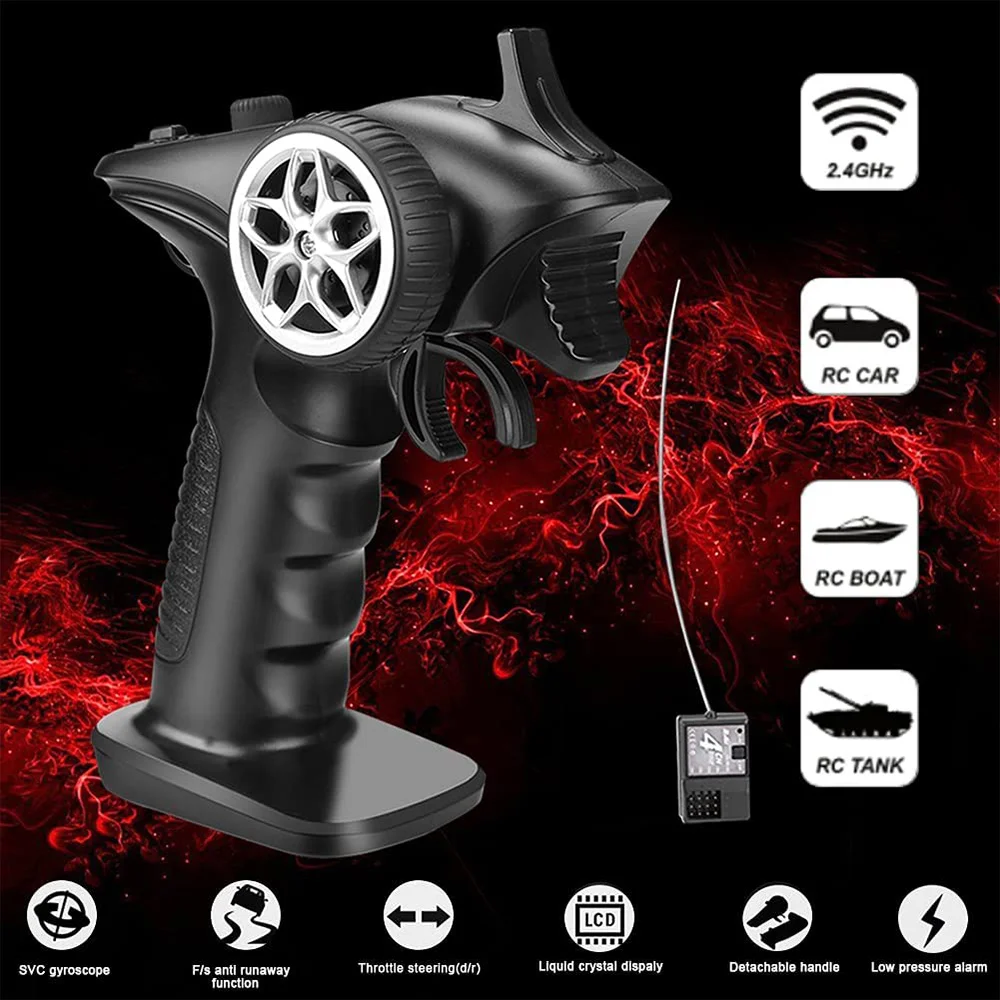 GA-4H-TX tx4 2,4 ghz 4ch Funksystem Sender Fernbedienung w/Empfänger für RC Auto Boot Tank Crawler