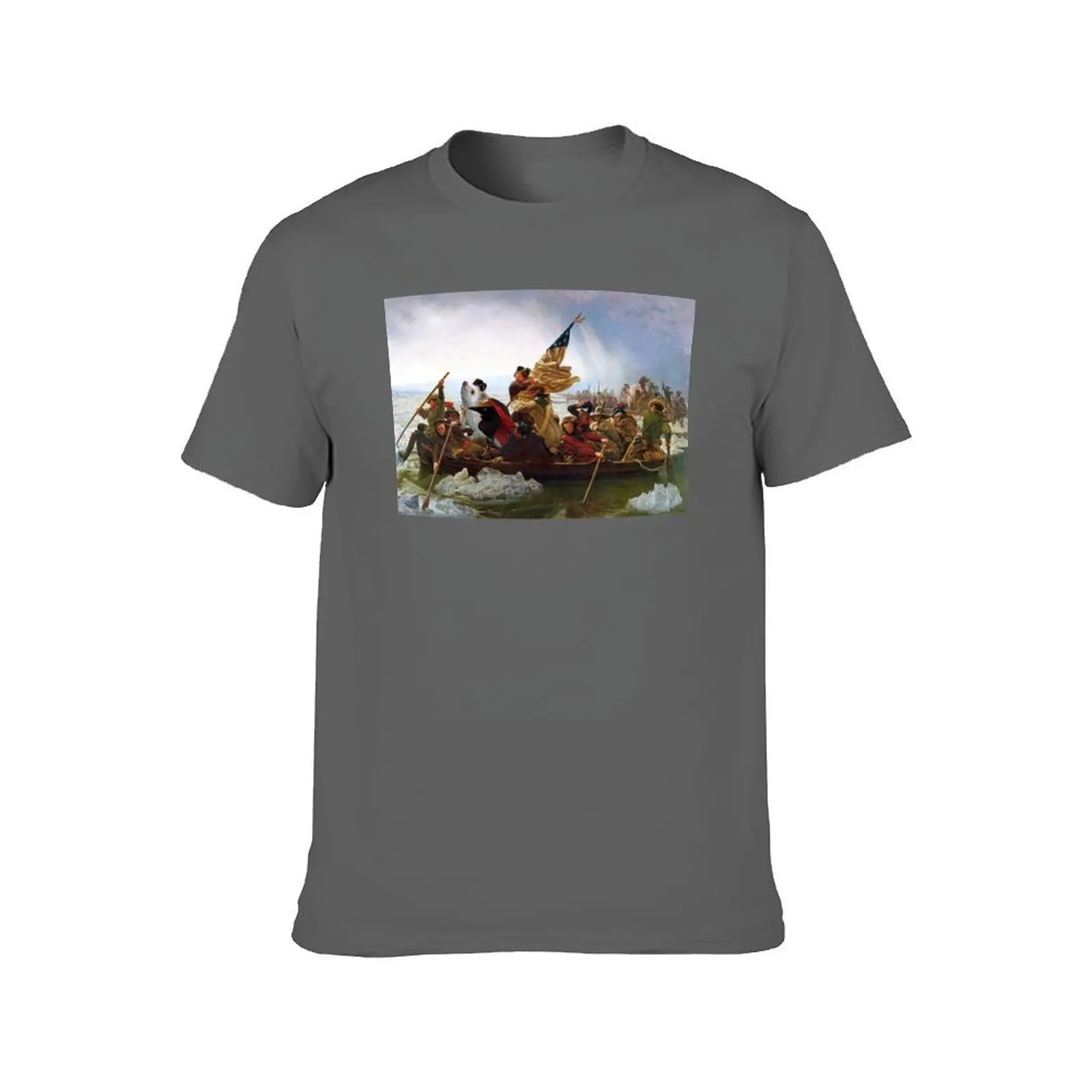 Hedgehog Crossing the Delaware T-Shirt oversized blacks tee shirts for men