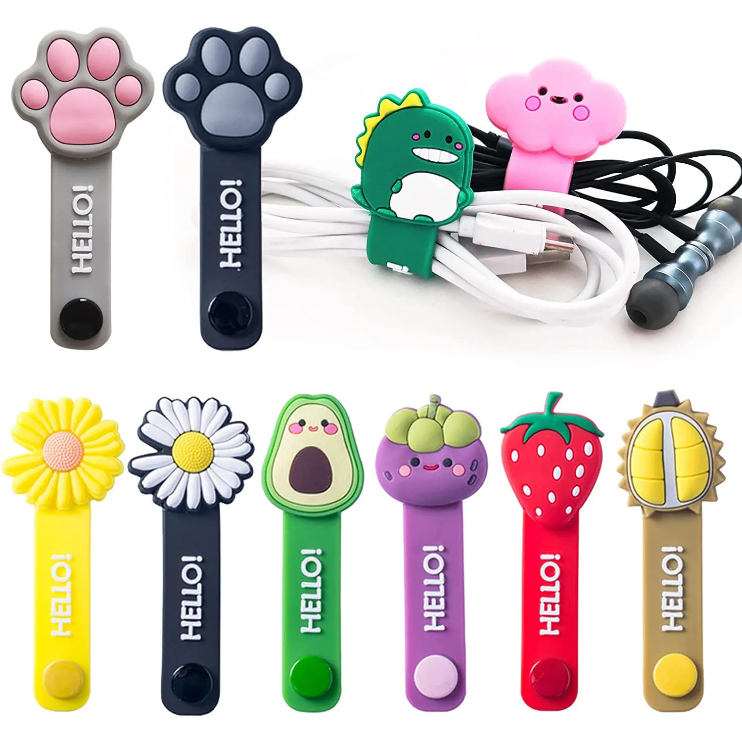 Kreskรณwkowy kabel do transmisji danych, kabel wielokrotnego uลผytku z zaciskami, organizery, Organizer, uchwyt do owijania, paski USB, drut wiฤ
zaลkowy
