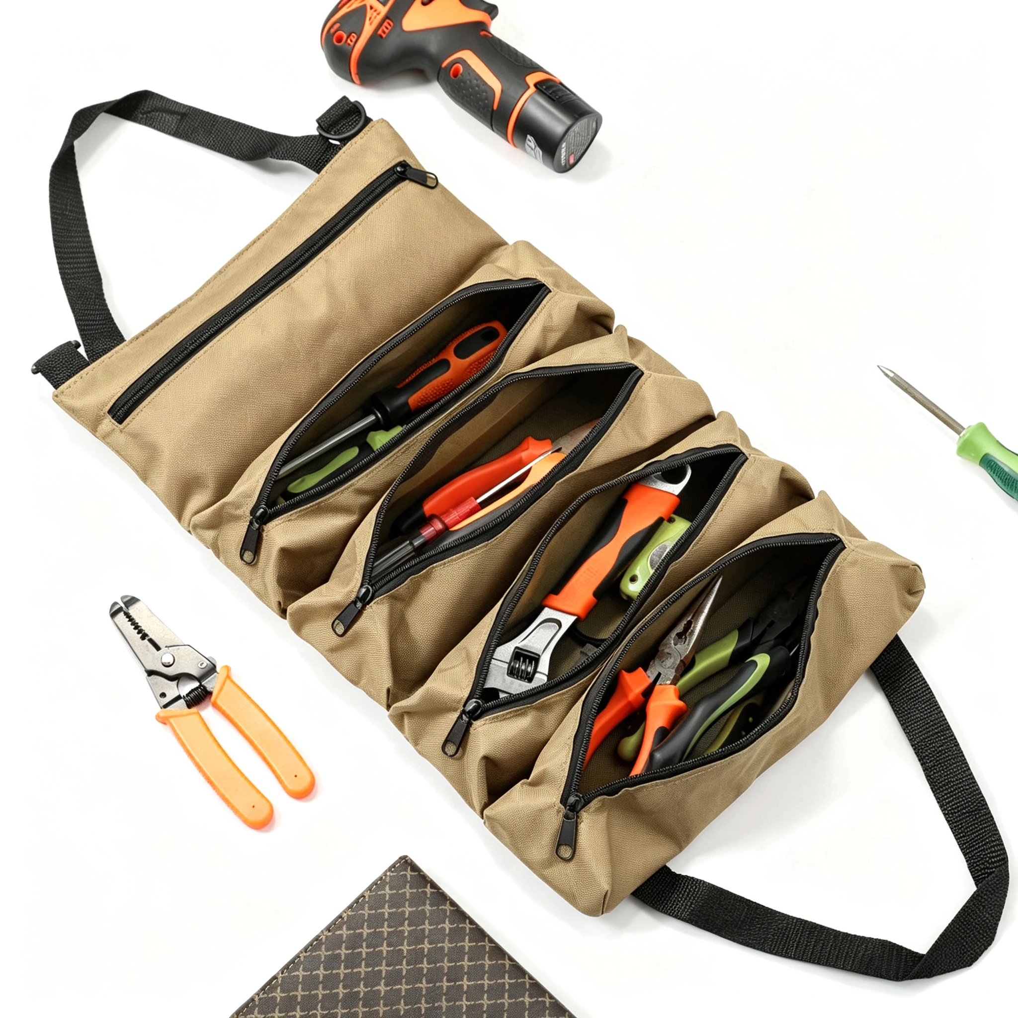 Wrench Rolling Pouch Tools Bag Bucket Wrap Roll Storage Case Workpro Carrier Organizer Work Bags Tool Roll Up Bag Organizadores