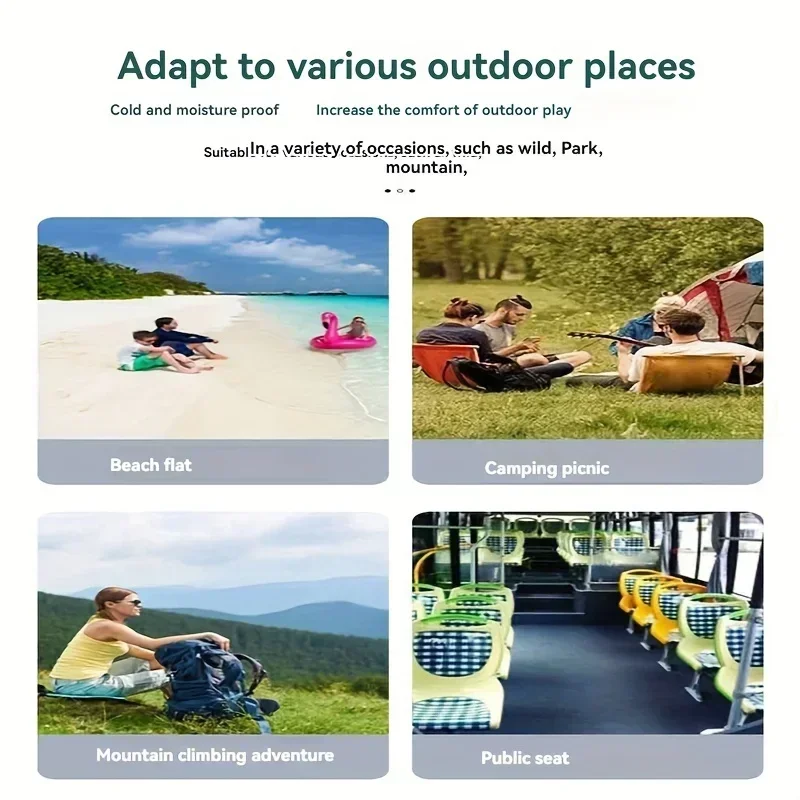 ポータブル 10 倍 XPE フォームシートクッション、超軽量、防湿、洗える、アウトドアキャンプ、ハイキング、ビーチ、ピクニック