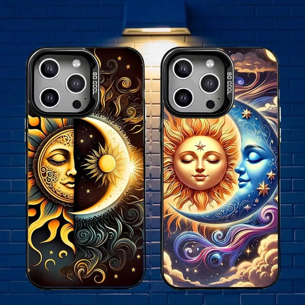 

Luxury Abstract Sun Silicone Phone Case For iPhone 16,15,14,13,12,11,Mini,Pro,E,MAX Gray Matte Silicone Black Cover
