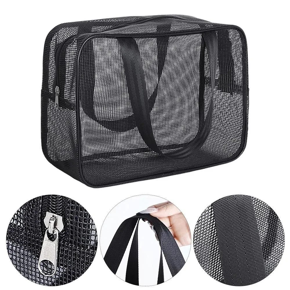 New Bathing Bag Mesh Shower Toiletry Pouch Travel Makeup Storage Holder Portable Bathing Bag Mesh Shower Toiletry Pouch Portable