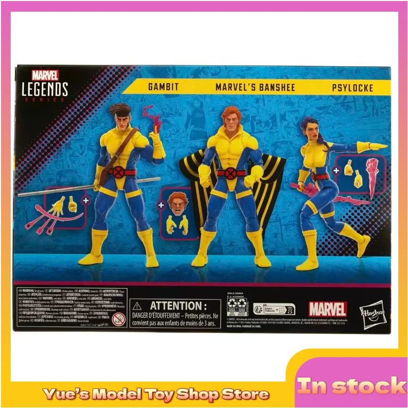 【In Stock】Hasbro MARVEL LEGENDS X-Men Psylocke Gambit Siren 3-person Set Movable Figure Anime Model Toy Collection Gift view 6