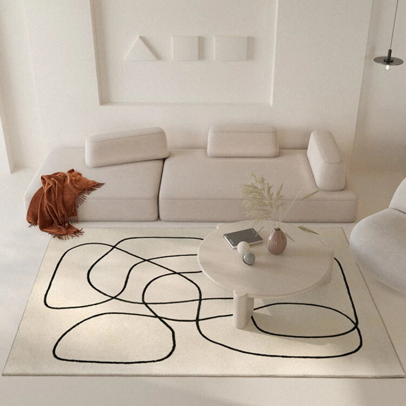 

Modern Living Room Carpet Line Art Large Area Soft Bedroom Plush Mat Home Decoration IG Cloakroom Fluffy Rug ковер Tapis 러그