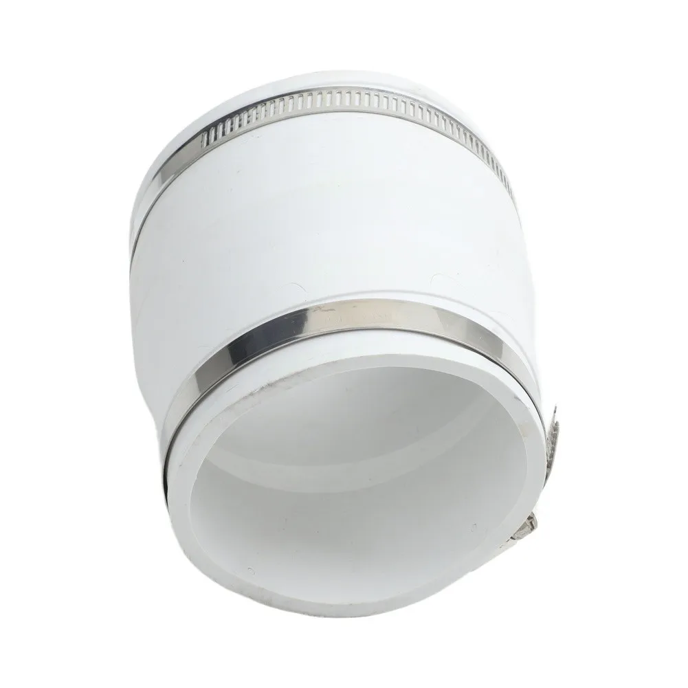 Flexible Duct Reducer 100mm To 75mm 90mm White Plastic Vibration Damping Sealing Connector For Exhaust Fan Hydroponics Ventilati