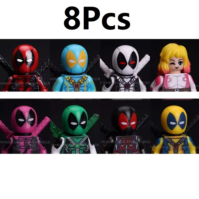 New Chrome Deadpool Building Blocks Mini Action Figure Toys