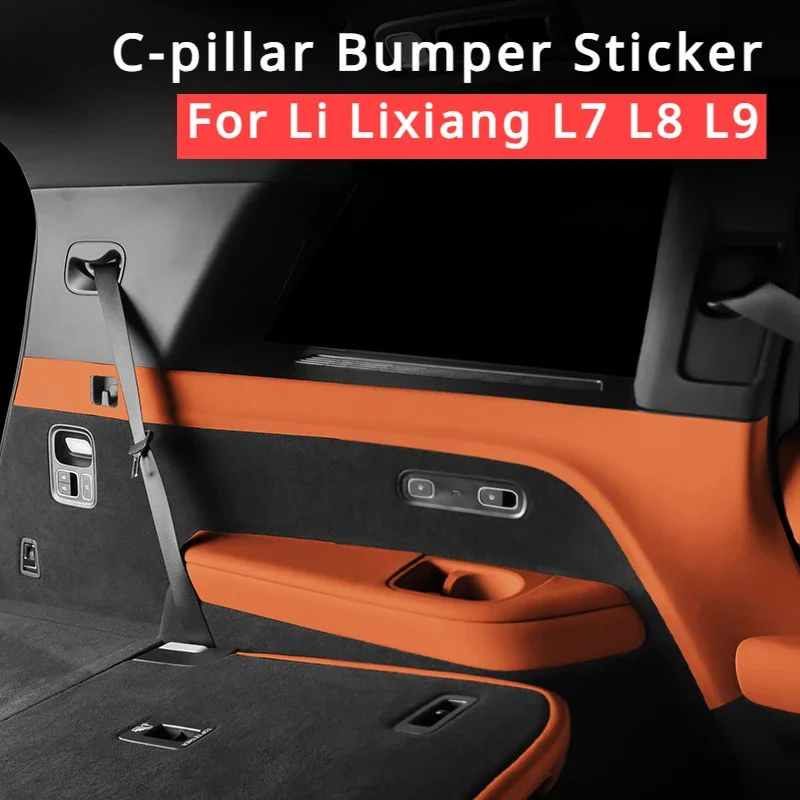 

For Li LiXiang L7 L8 L9 Car C-pillar Bumper Sticker Rear Anti-kick Mat Seatbelt Bumper Protection Sticker for Leading Lixiang