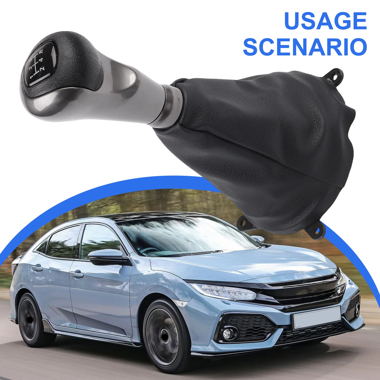 

Premium Gear Shift Knob and Boot Set for Honda For Civic (2006 2011) Compatible with OEM Numbers 54102 SNA A01/A02