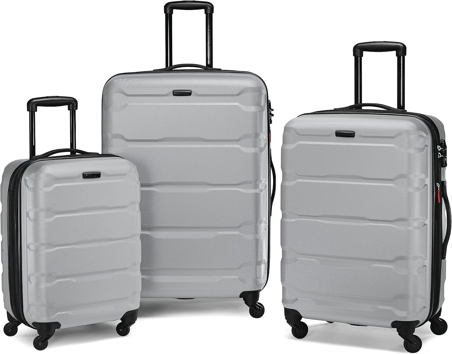 PC Hardside Expandable Luggage with Spinner Wheels, 3-Piece Set (20/24/28), Silver