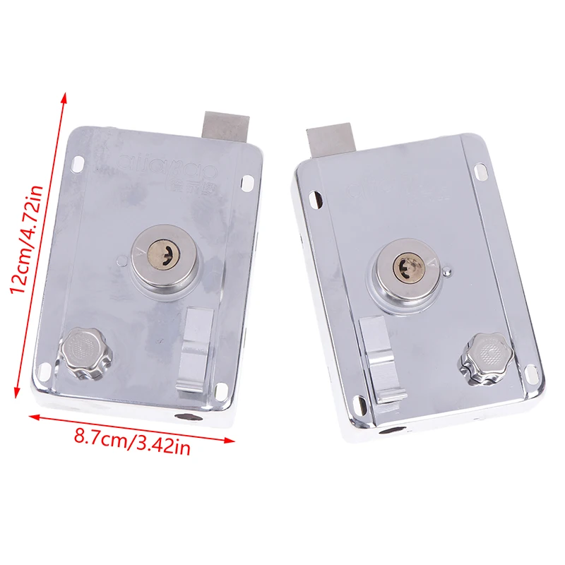 Exterior Iron Door Locks Security Anti-theft Lock Multiple Insurance Lock Wood Gate Lock Hardware