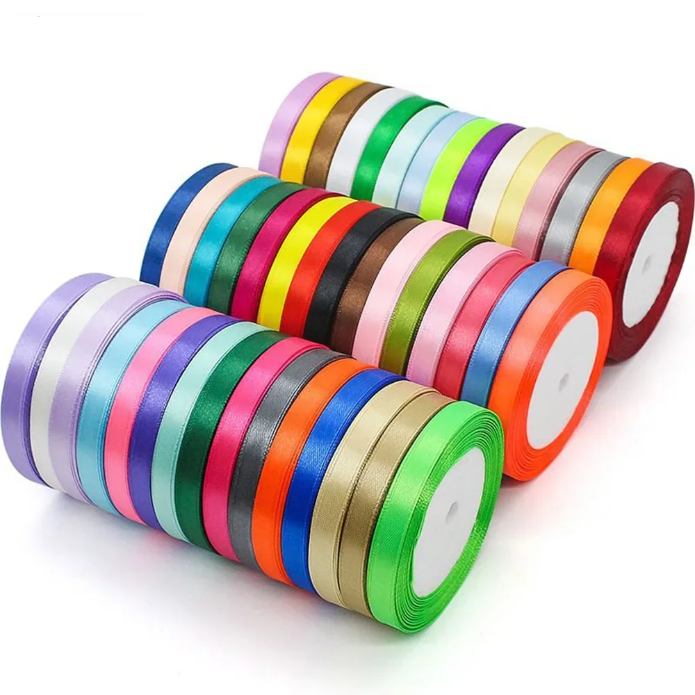 Ribbon for Bows 25 Yards (6MM 10MM 15MM 20MM 25MM 38MM 50MM)Satin Ribbon Wholesale Satin Ribbon Wedding Christmas Gift Ribbons