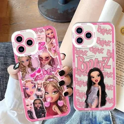 Bratz Doll Phone Case For IPhone 11 12 13 14 15 16 Pro Max 7 8 Plus Mini X XR XS SE Yasmin Chloe Jade Sasha Cameron Funda