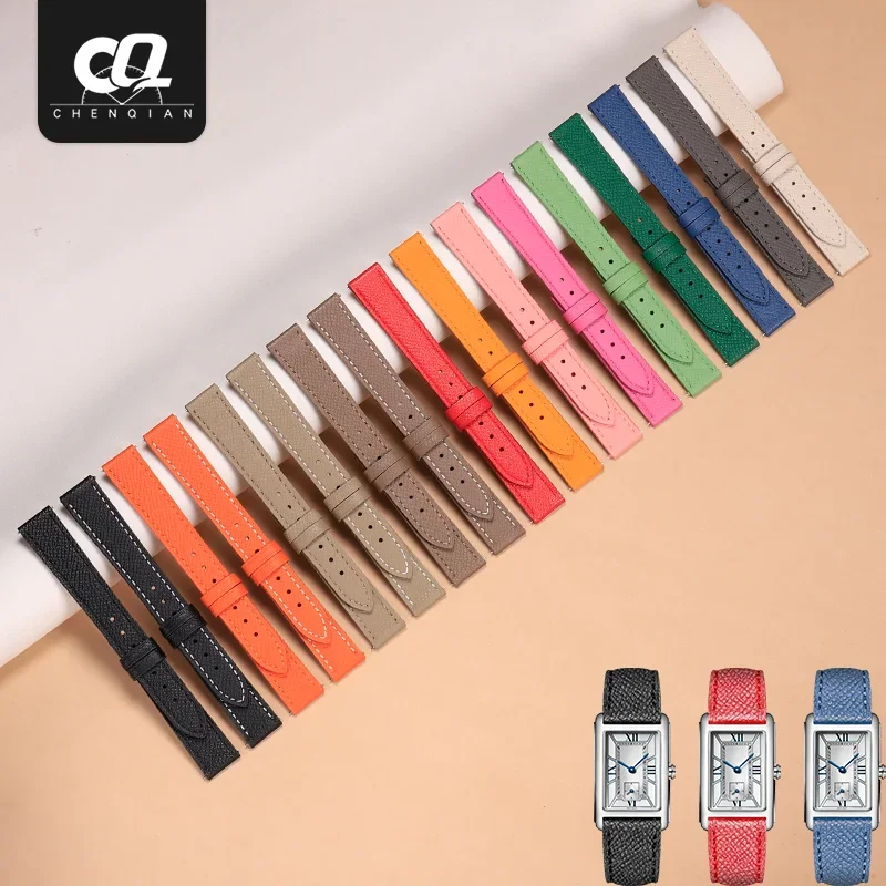 Quick release Universal Palm Grain Cowhide Watch Strap High Quality First Layer Genuine Leather Watchband Calfskin Bracelet