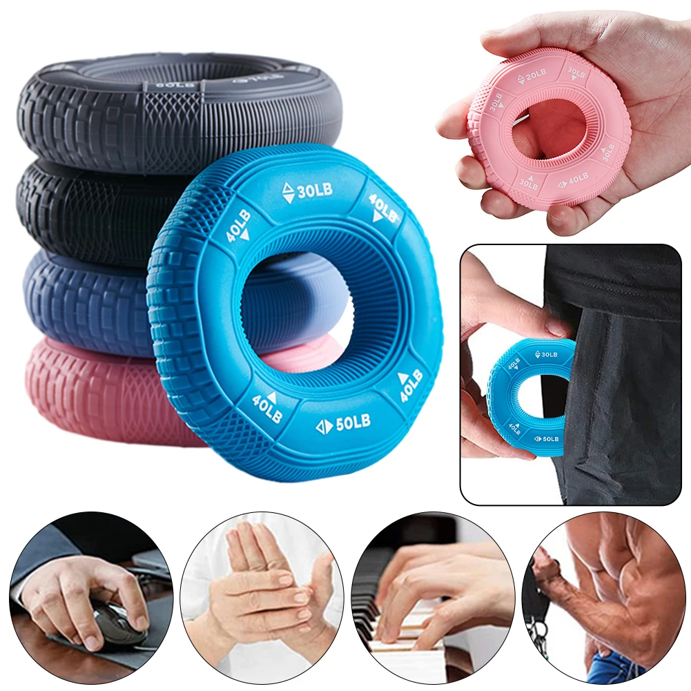 Silicone Rings Hand Grip Strengthener with 3 Different Levels of Resistance Grip Squeezer for Rock Climbing Athletes Workout