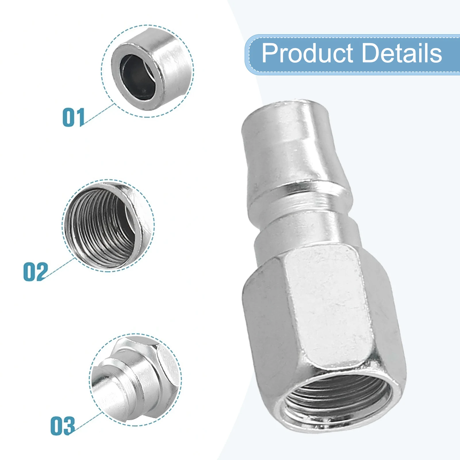 Air Compressor Hose Quick Coupler Pneumatic Fittings with Socket Connector for Workshop and Industrial Air Systems