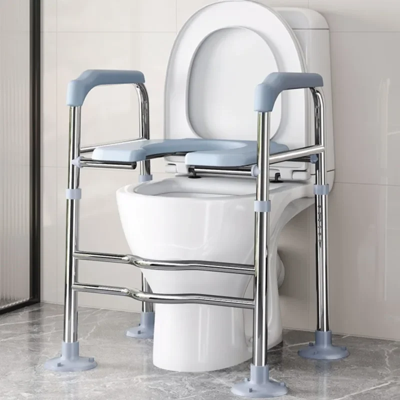 General Toilet Type Hand Rail Elderly Pregnant Women Toilet Home Sitting Stool Mobile Toilet Handrail Bathroom Fixture