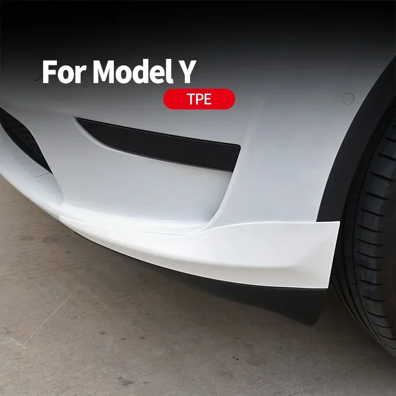 

2 шт., защита переднего бампера для Tesla Model Y 2021-2024, полоски против столкновений, угловая защита, защита бампера, губ, автомобильные аксессуары