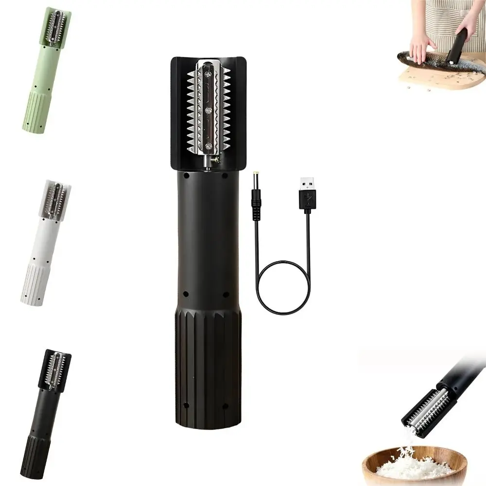 Wireless Electric Fish Scale Remover Stainless Steel Anti-Splash Rotating Fish Scaling Tool Waterproof Electric Coconut Grater