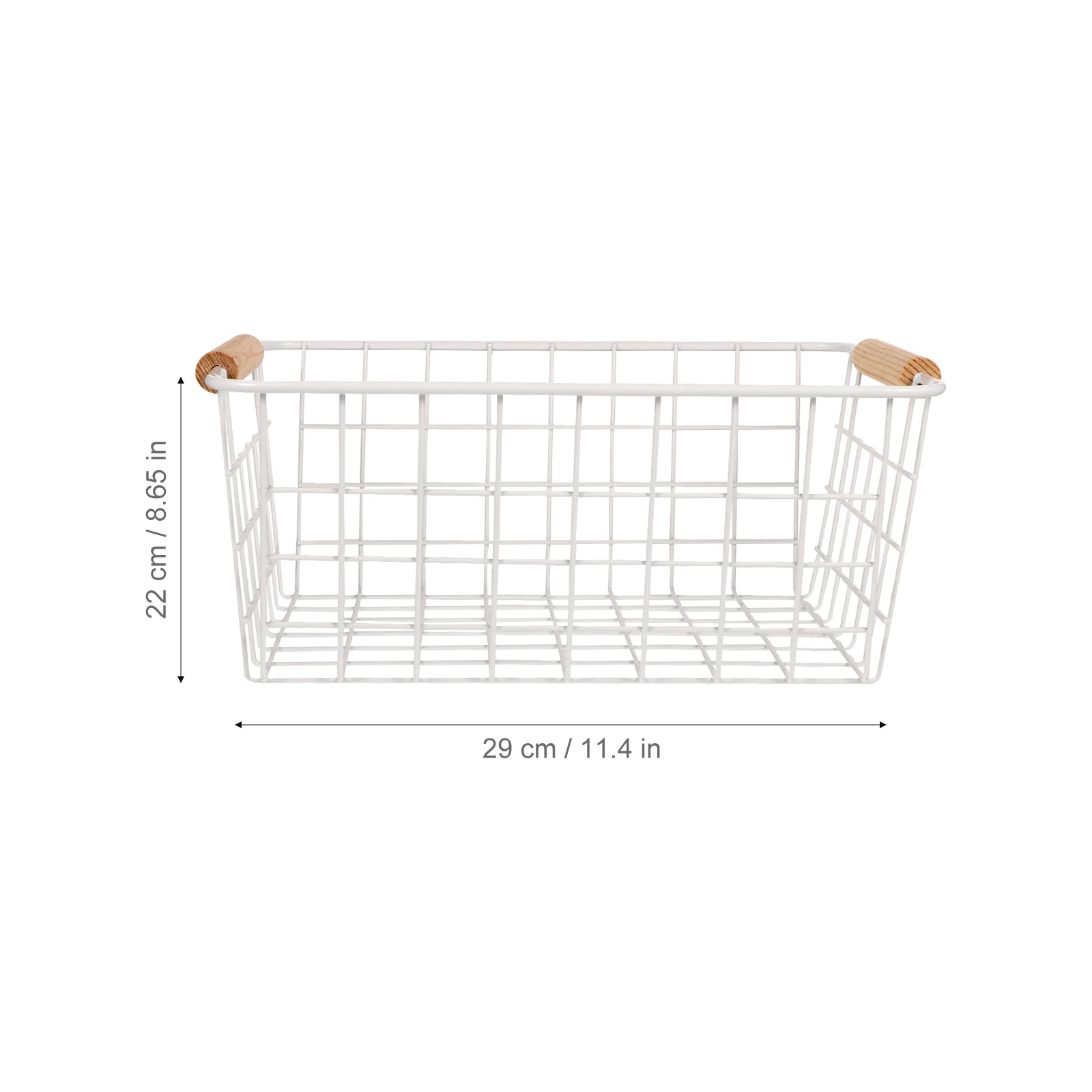 

Stackable Storage Bins Wrought Iron Wood Household Clothes Box Laundry Basket Creative Simple Book Container Bedroom