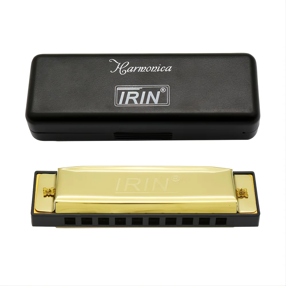 IRIN Harmonica Silver And Gold Is Suitable Rust Prevention For students Practice Performance The Harmonica With A Box Harmonica