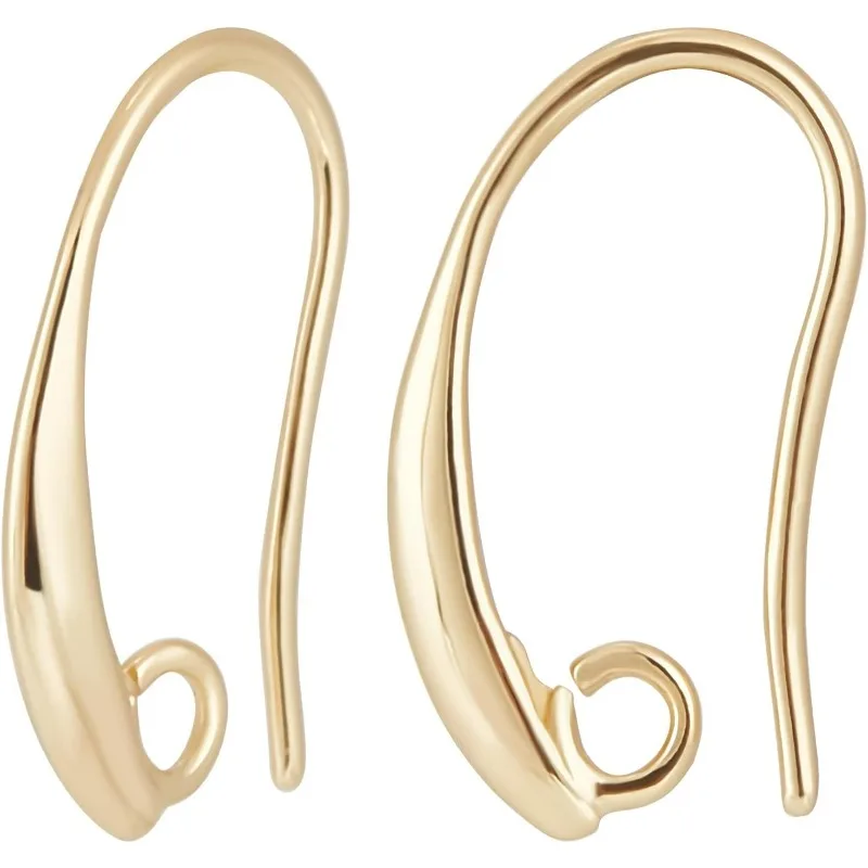 

40Pcs French Earring Hooks 18K Gold Plated Brass Blank Ear Wires with 2mm Loops Findings Accessories for DIY Women Earring