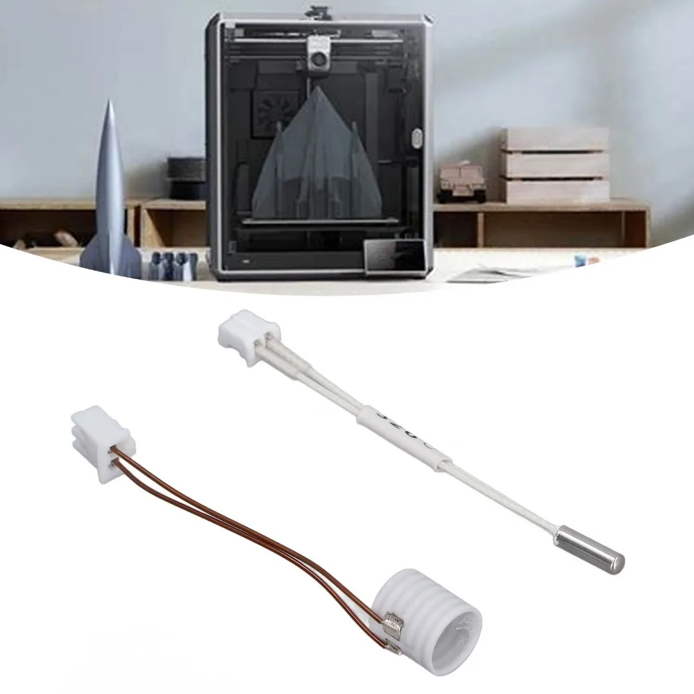 60W Power Ceramic Heater Thermistor Kit Ceramic Heating Element Heat Break Resistance Quick-Swap Nozzle Kit Thermistor Sensor