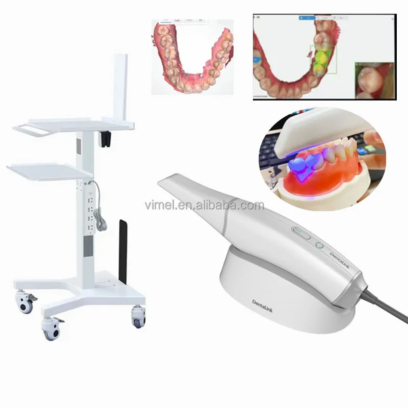 Medical Dental Scanner Cart Intraoral Scanner Trolley Tool Cart With Bracket Tray Hoder Mobile Workstation