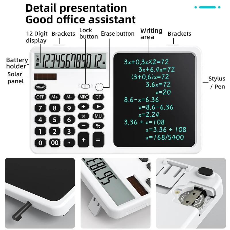Office teaching computer writing board, solar LCD handwriting board, cultural and educational supplies