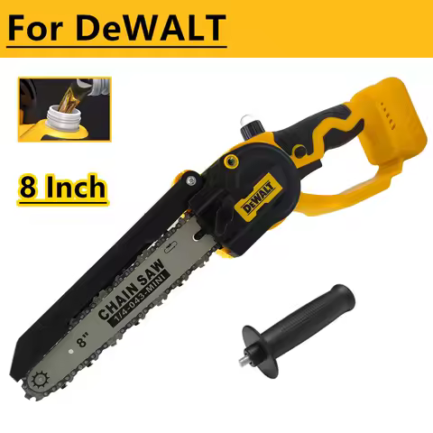 For DEWALT 20V Battery Brushless Electric Chainsaw 8 Inch Automatic Oiler Garden Chain Saw Pruning Cordless Power Tools