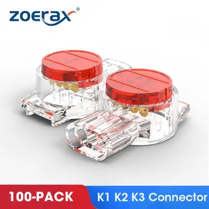Zeorex 100pcs K1 K2 K3 Spleißdrahtanschluss RJ45 RJ11 Verdrahtung Ethernet -Telefonkabelnetznetzkabel UY2 Kabel Terminal 6 Hauptverkaufsadresse RJ11 - №2