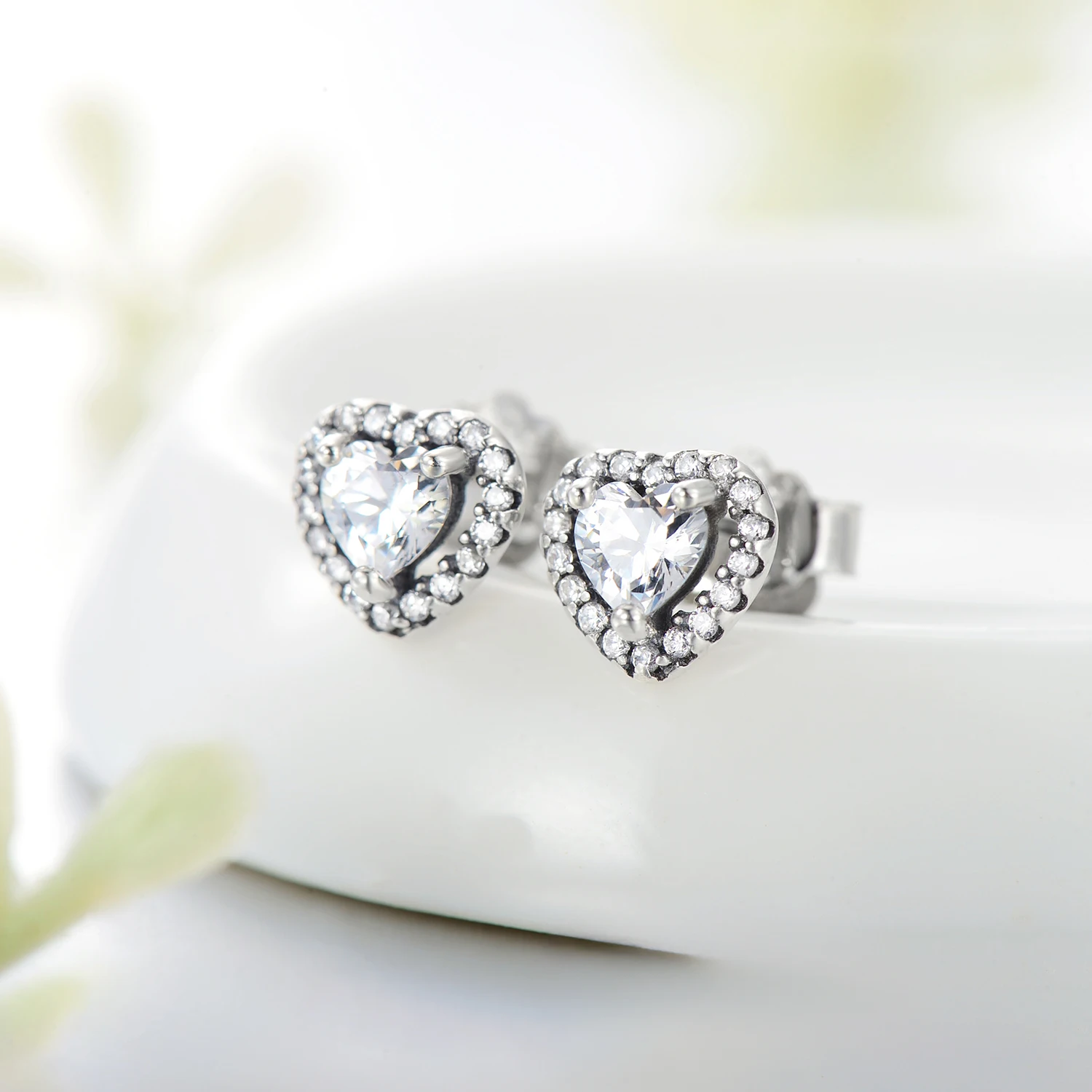 Modian 925 Sterling Silver Heart Fashion Sets For Women Charm Earrings Luksusowe naszyjniki ślubne Biżuteria zaręczynowa — zdjęcie 5