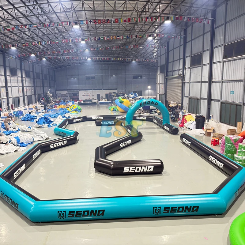Customized Outdoor Inflatable Race Arena Car Circuit Soft Play Racing Track for Kids for Playground Amusement Park School