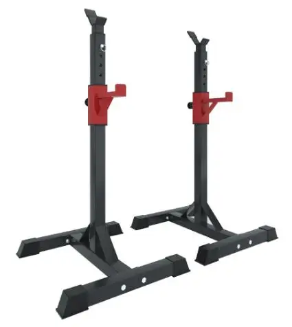 Supporto per rack per squat con bilanciere regolabile per attrezzature per il fitness da palestra domestica all\'ingrosso con barra di stoccaggio per