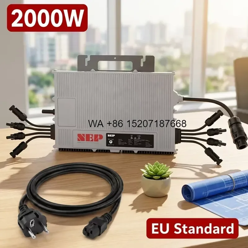 Wmwmnu For Complete Home PV System 2KW Balcony Solar Kit MPPT Controller on Grid Microinverter Solar Panel WIFI Monitoring