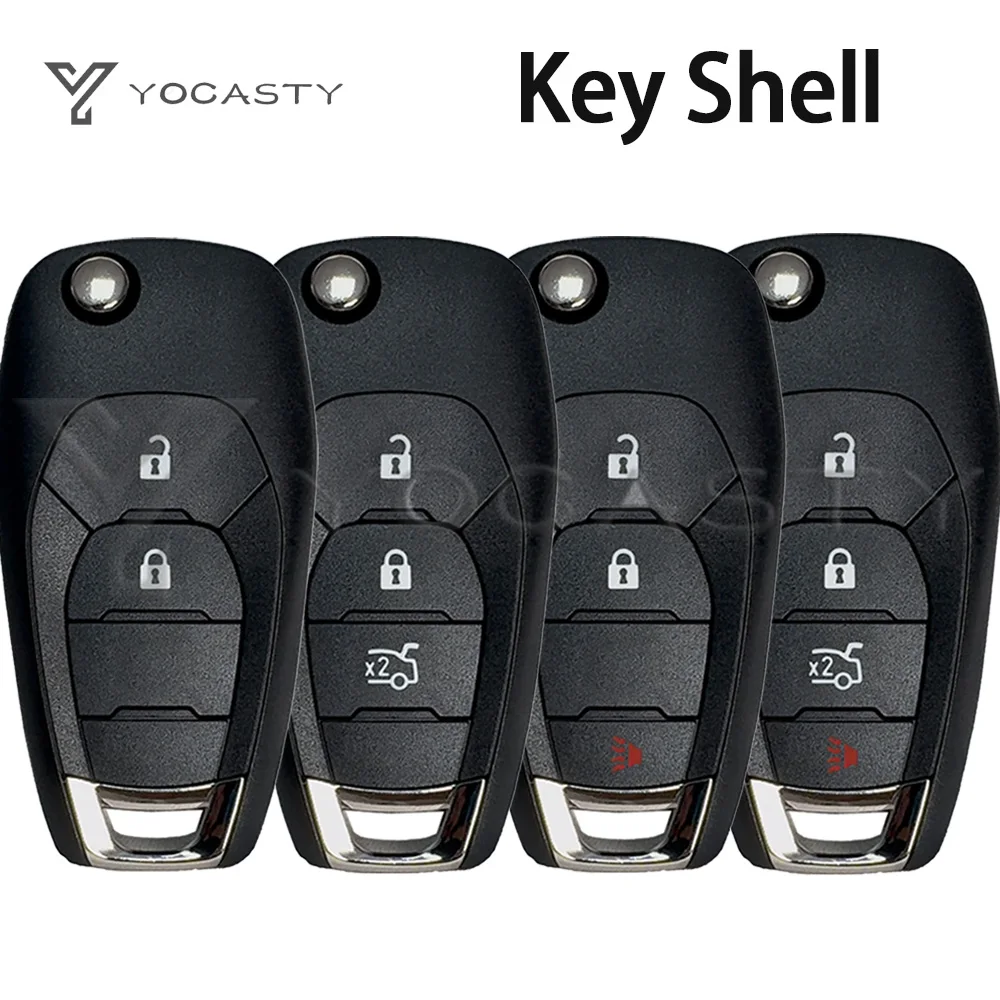 YOCASTY 2/3/4 Buttons Flip Remote Car Key Shell Case Cover For Chevrolet Cruze Avo Holden Trax LS badge Trailblazer 5933396