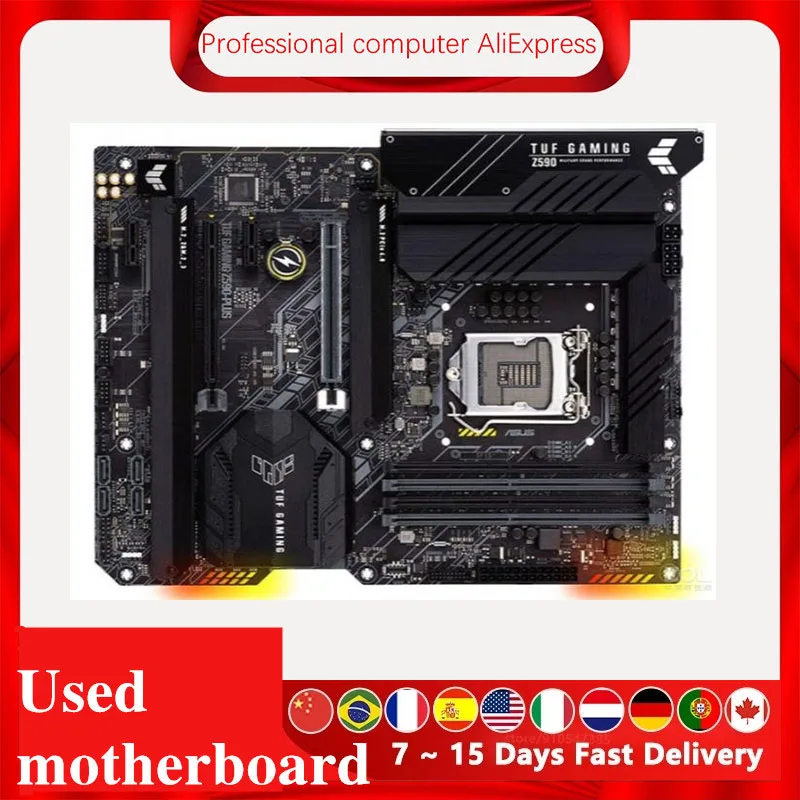 Imagem -02 - Motherboard Desktop Original para Asus Asus Gaming Z590-plus Intel Z590 Ddr4 Pci-e4.0 Lga 1200 Suporte i9 11900k 10 ° 11 ° Cpu