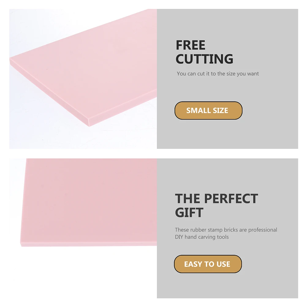 

2 Pcs TPR Rubber Carving Blocks DIY Stamp Lightweight Portable Smooth Edges Friendly Skin Excellent Color Rubber