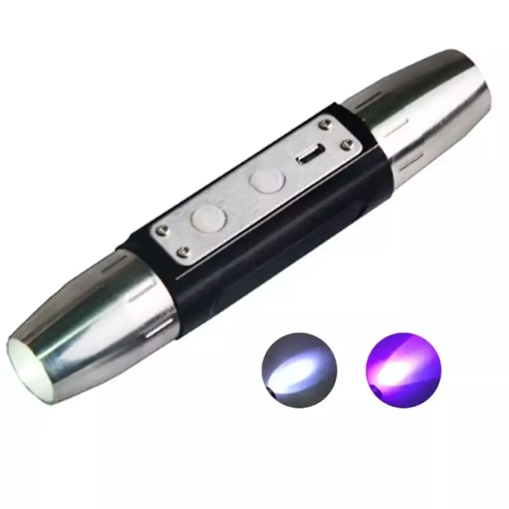 

Portable Jewelry Appraisal Flashlight USB Rechargeable Four Light Source UV Torch Built-in Battery 365nm UV Flashlight