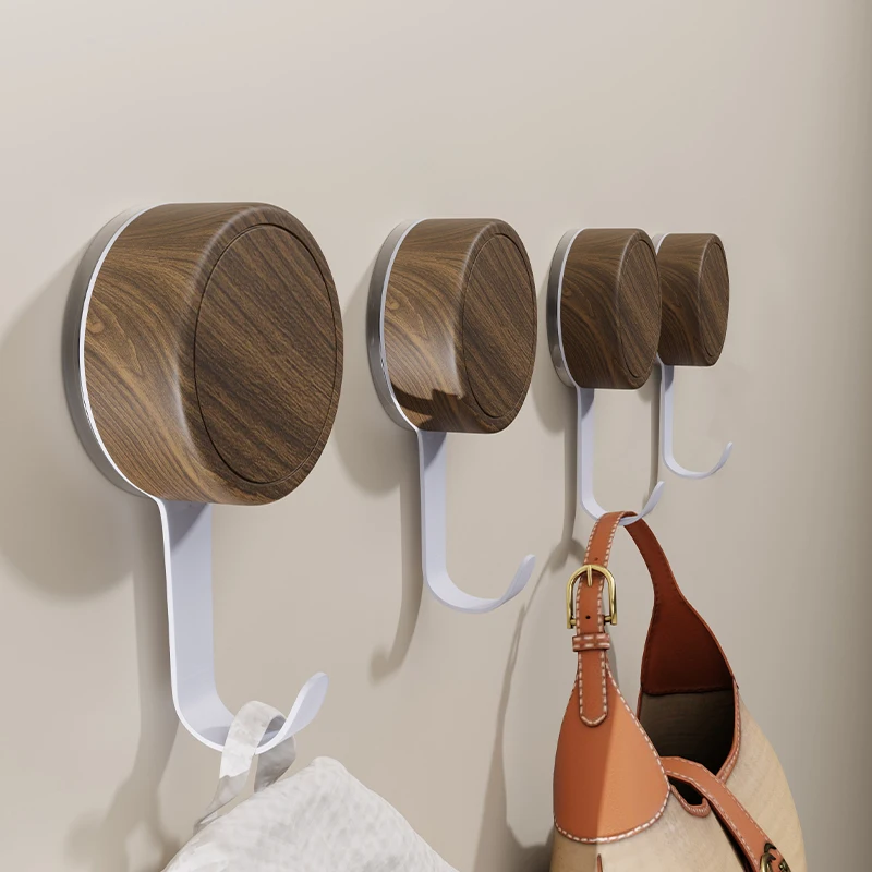 Strong vacuum movable suction cup hook, bathroom, kitchen adhesive hook, entrance foyer solid wood clothes hook