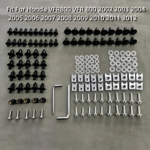 Комплект обтекателей болты для кузова винты подходят для Honda VFR800 VFR 800 2002 2003 2004 2005 2006 2007 2008 2009 2010 2011 2012