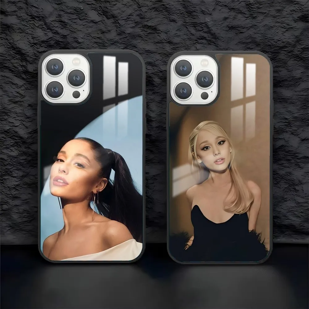 Sweet A-Ariana singer G-Grande Phone Case For iPhone 16 15 14 13 12 11 Pro Max Plus Mini PC Fashion mirror phone case