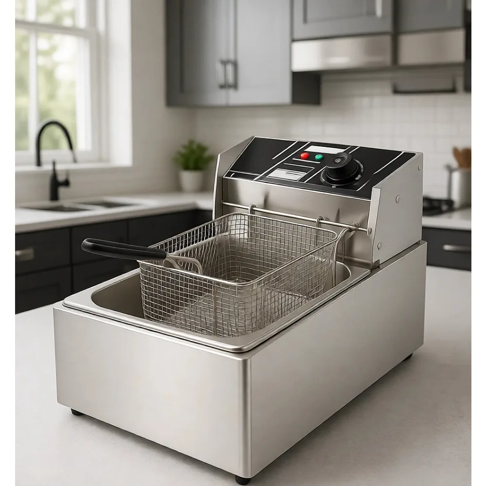 Electric Deep Fryer with Adjustable Temperature Control