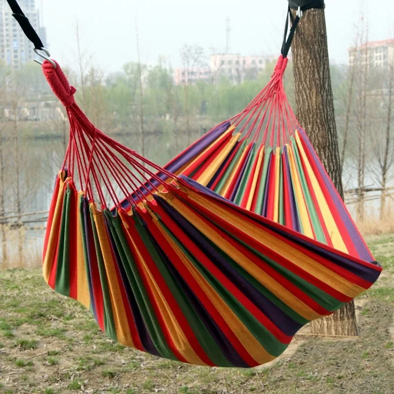 

Outdoor leisure hammock parachute fabric thickened for single or two people traveling on a swing