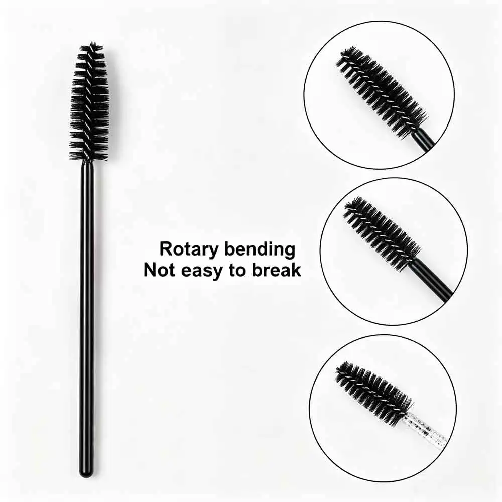 100/500/1000 Stück Großhandel Augen-Schönheitswerkzeuge Einweg-Mascara-Bürsten Wimpernbürste Wimpernverlängerung Bunte Spoolies für Augenbrauen
