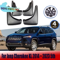 For Jeep Cherokee KL 2014 2015 2016 2017 2018 2019 2020 2021 2022 2023 5th Mud Flaps Mudguards Splash Guards Fender Flare Parts