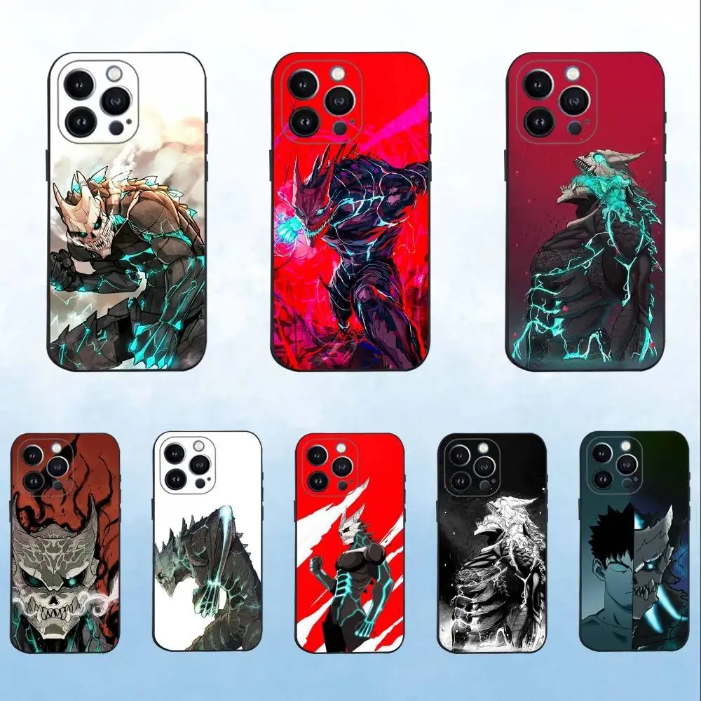 

M-Monster No. 8 Cartoon ES Phone Case For iPhone 16,15,14,13,12,11 Plus,Pro Max,XS,X,XR,SE,Mini,8,7,Soft Silicone Black Cover
