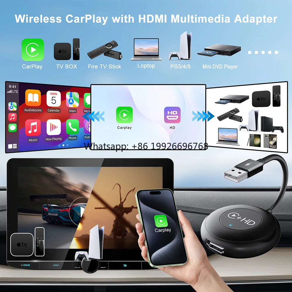 

Carplay Wireless Adapter Car Play Wireless aple Carplay Dongle Converter Wired to Wireless CarPlay manufacturer