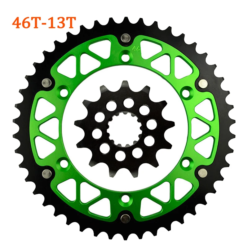 Motorcycle 520 45T-52T 13T Front Rear Sprocket For KAWASAKI KLX450R KX450F KLX450 KX450 KLX KX 450 R F 450R 450F