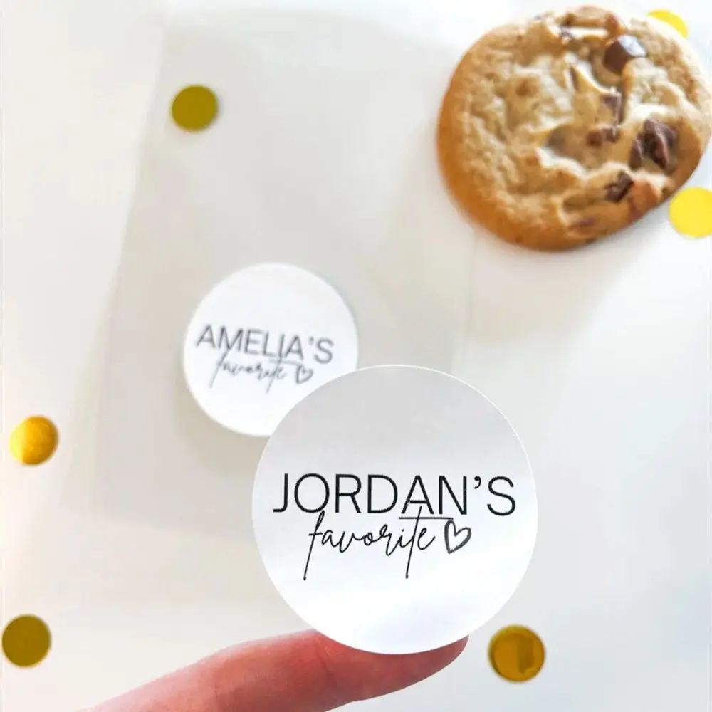 50PCS Wedding Favor Stickers, His And Her Favorite, Personalized, Wedding Treat Bags, His And Her Favorite Stickers, Unique Wedd